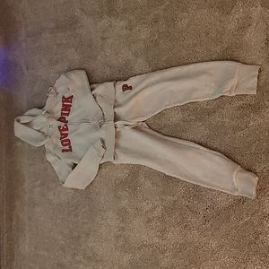 Pink Victoria's Secret Sweat Pant Outfit